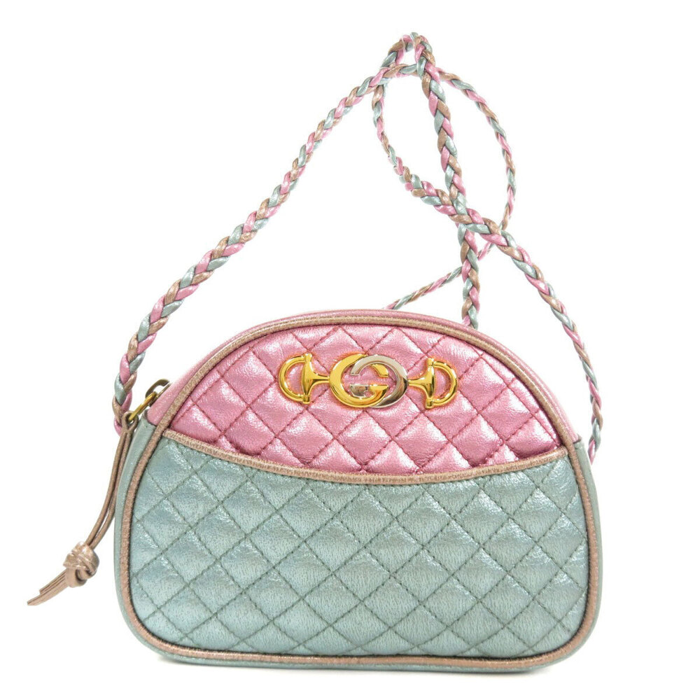 Gucci Bag Calfskin blue Quilted Trapuntata Laminated pink - Picture 11 of 11